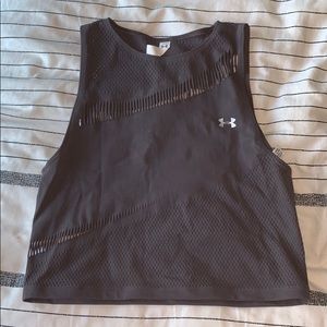Under Armour Crop Workout Tank with cutout detail